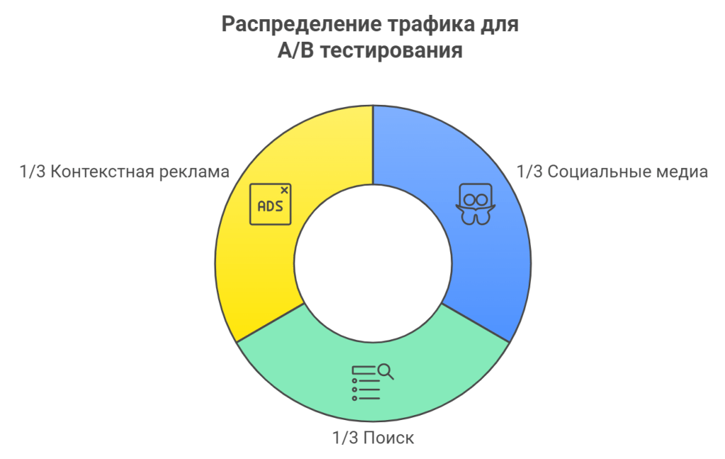 Распределение трафика для A/B тестирования