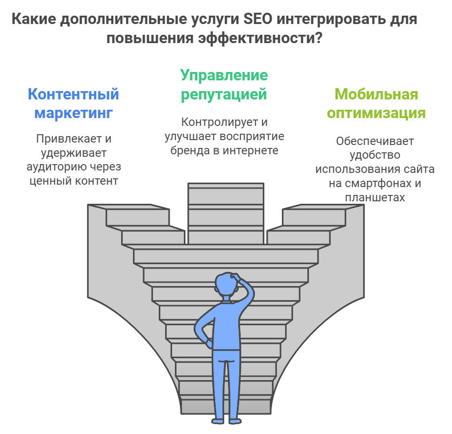 Какие дополнительные услуги SEO интегрировать для повышения эффективности?