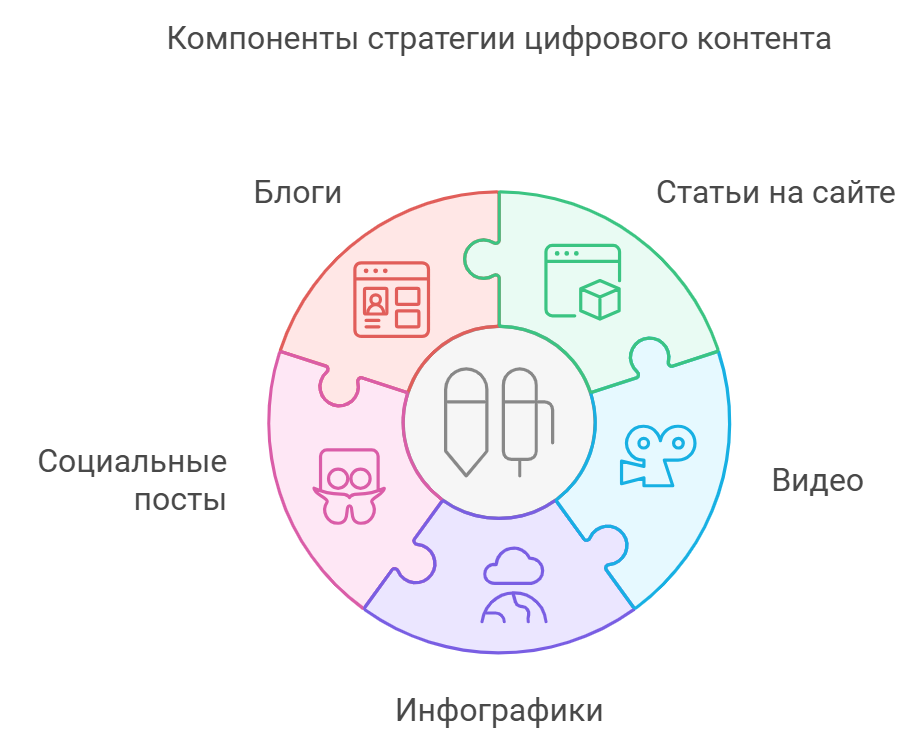 Компоненты стратегии цифрового контента