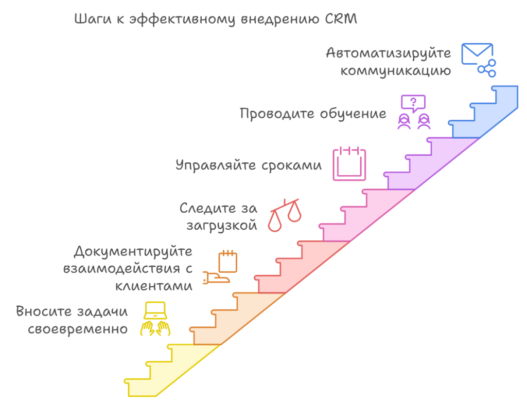 Шаги к эффективному внедрению CRM