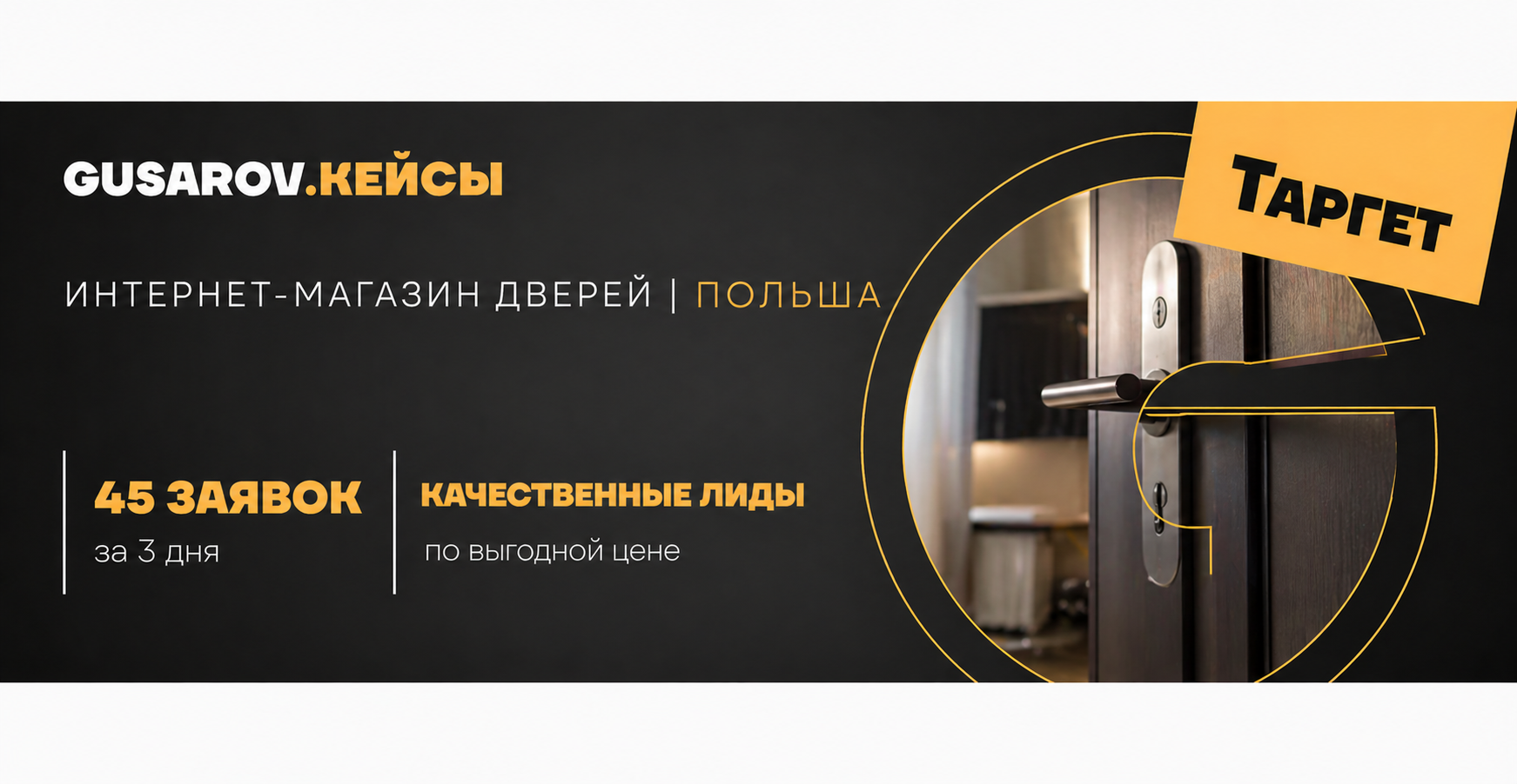 45 заявок за 3 дня по 1,3$: интернет-магазин дверей в Польше