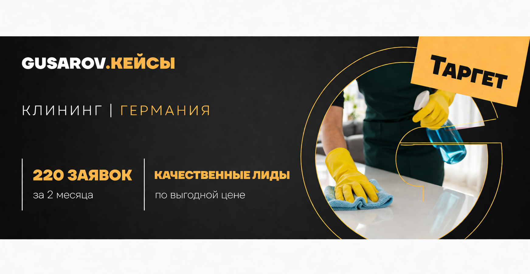 220 заявок в Директ за 2 месяца: клининговый бизнес в Германии